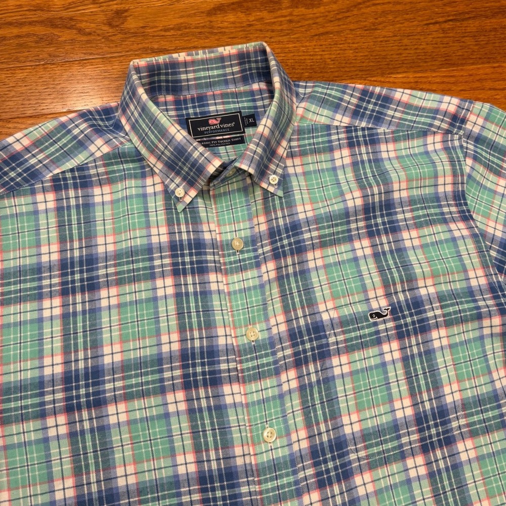 Vineyard Vines Performance Classic Fit Tucker Shirt Button Down Mens‎ XL Preppy